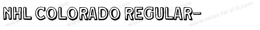 NHL Colorado Regular字体转换